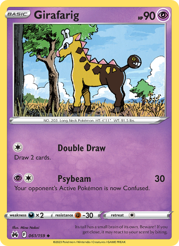 CRZ Crown Zenith 061/230 Girafarig (Uncommon - reverse)