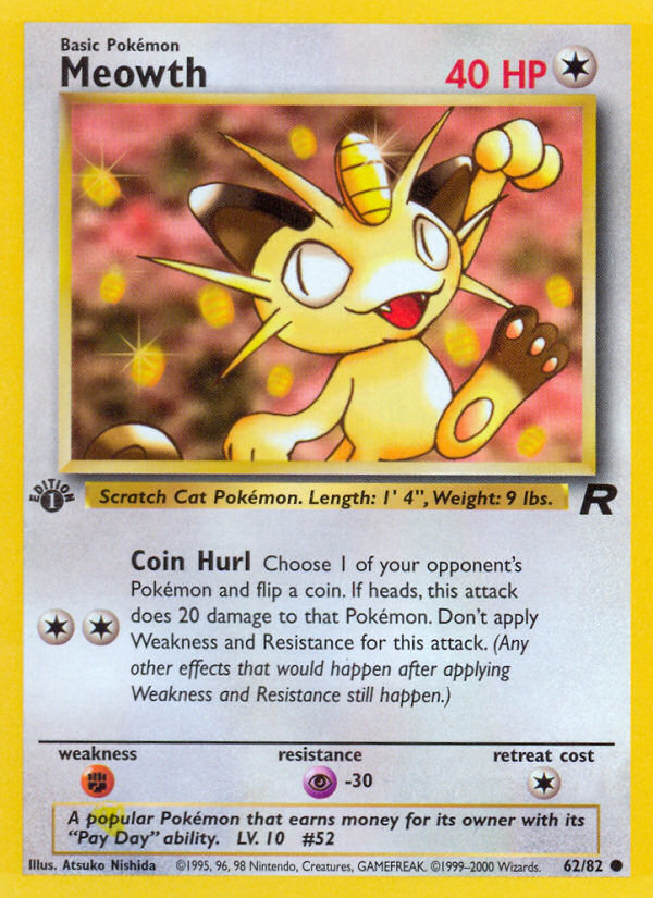 RO Team Rocket 62/83 Meowth (Common - normal)