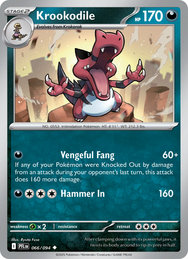 PFL Phantasmal Flames 066/130 Krookodile (Uncommon - holo)