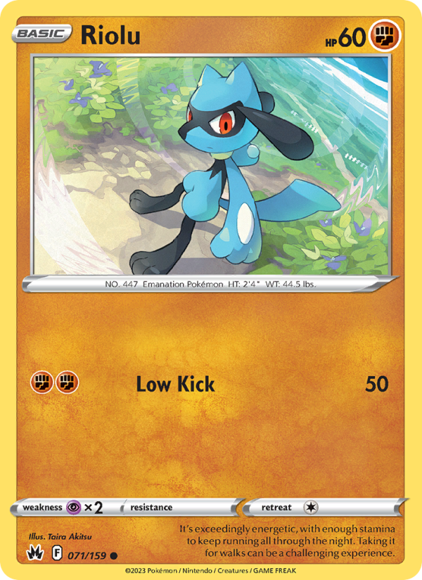 CRZ Crown Zenith 071/230 Riolu (Common - normal)