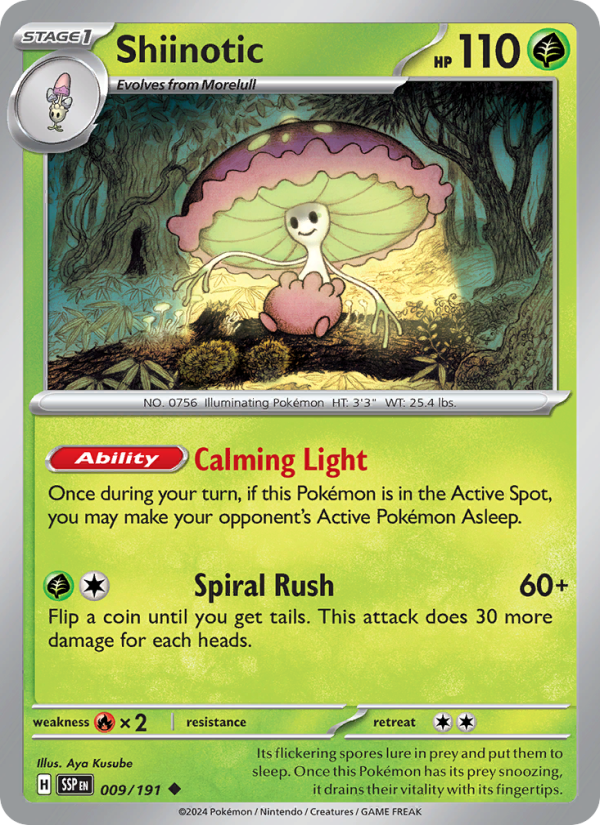 SSP Surging Sparks 009/252 Shiinotic (Uncommon - reverse)