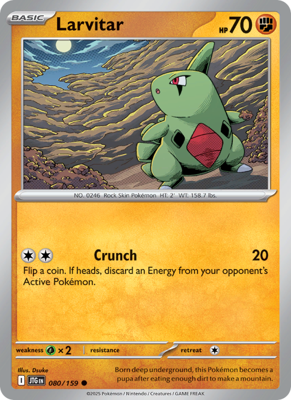 JTG Journey Together 080/190 Larvitar (Common - normal)