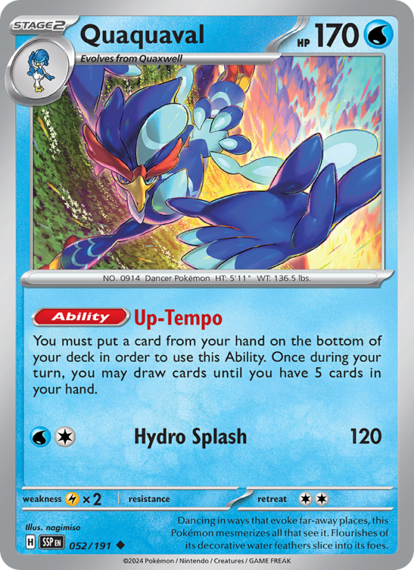 SSP Surging Sparks 052/252 Quaquaval (Uncommon - normal)