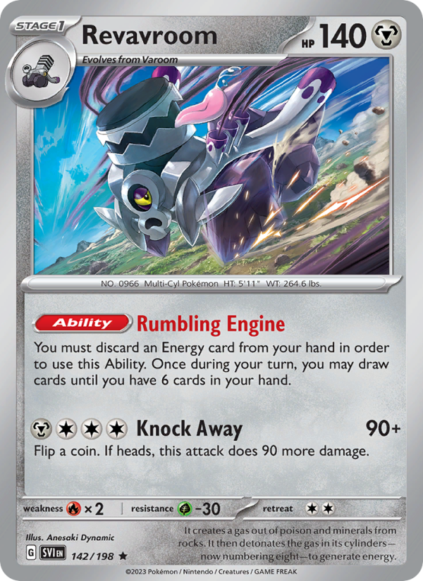 SV Scarlet & Violet 142/258 Revavroom (Rare - holo)