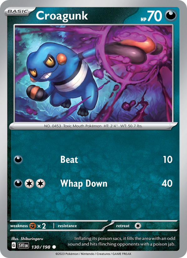 SV Scarlet & Violet 130/258 Croagunk (Common - normal)