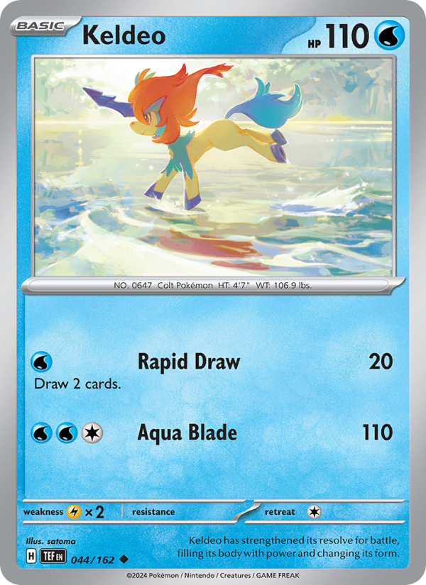 TEF Temporal Forces 044/218 Keldeo (Uncommon - reverse)