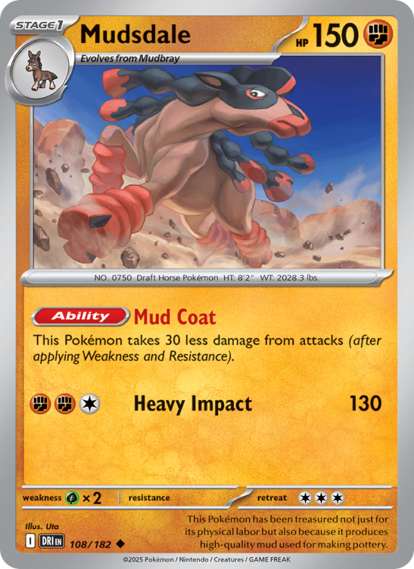 DRI Destined Rivals 108/244 Mudsdale (Uncommon - reverse)