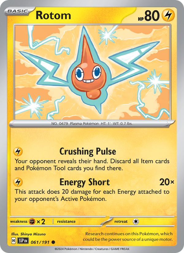 SSP Surging Sparks 061/252 Rotom (Common - reverse)