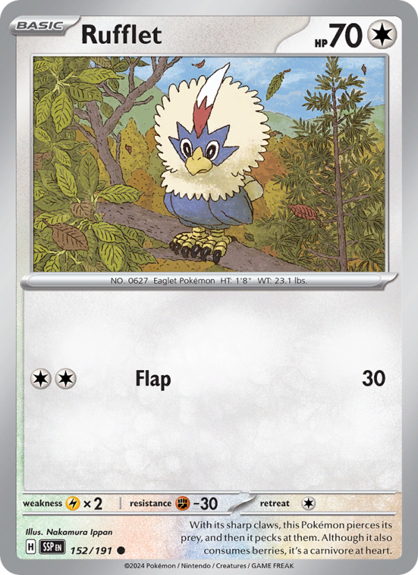 SSP Surging Sparks 152/252 Rufflet (Common - reverse)
