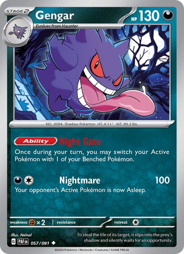 PAF Paldean Fates 057/245 Gengar (Uncommon - reverse)