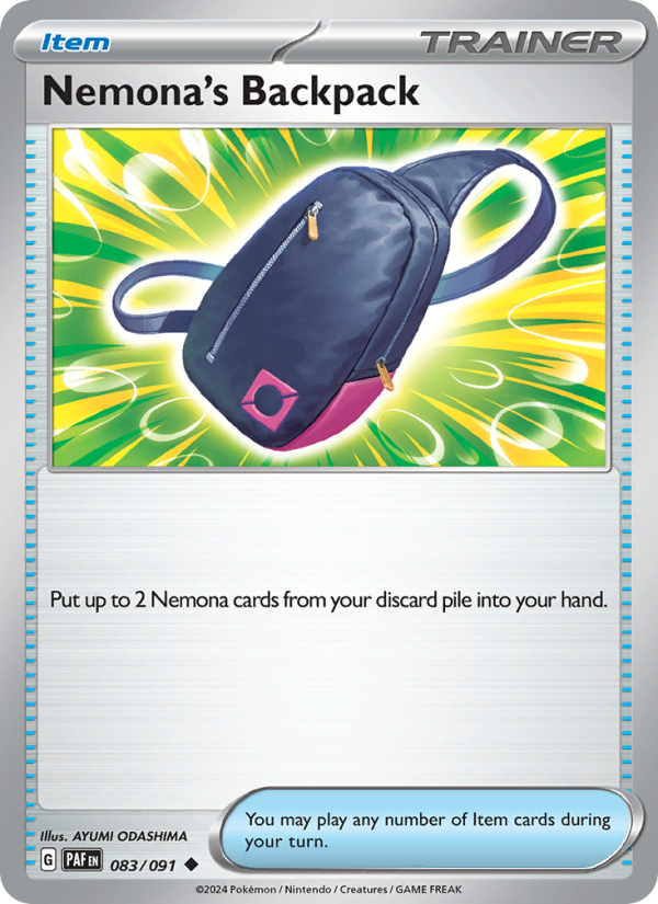 PAF Paldean Fates 083/245 Nemona's Backpack (Uncommon - reverse)