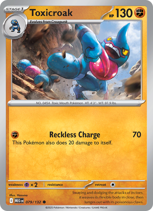 MEG Mega Evolution 079/188 Toxicroak (Common - reverse)