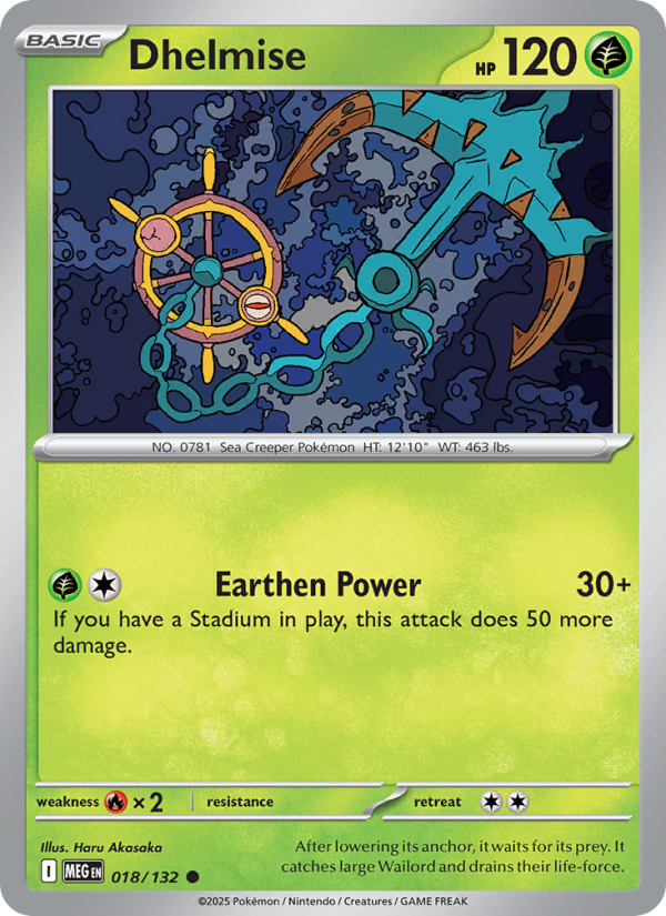 MEG Mega Evolution 018/188 Dhelmise (Common - reverse)