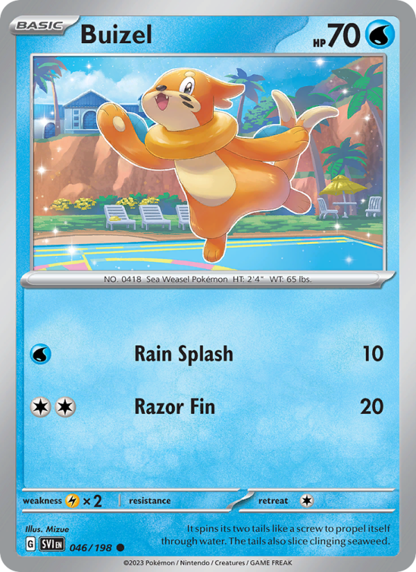 SV Scarlet & Violet 046/258 Buizel (Common - reverse)