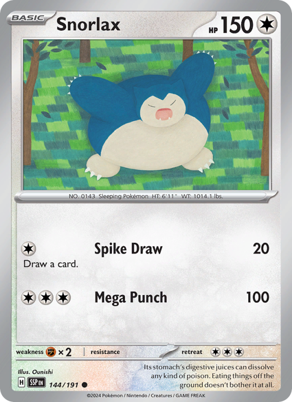 SSP Surging Sparks 144/252 Snorlax (Common - reverse)
