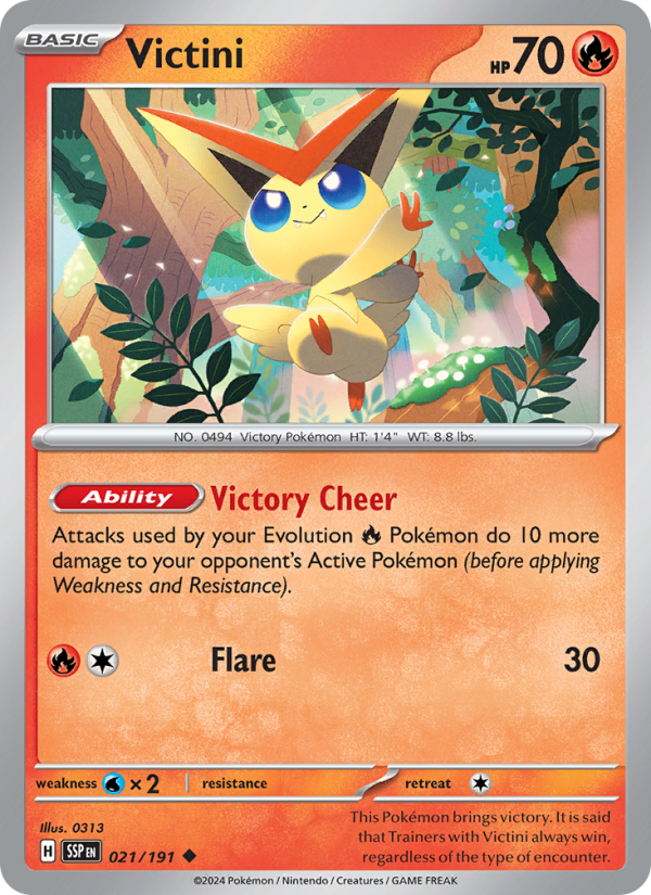 SSP Surging Sparks 021/252 Victini (Uncommon - reverse)