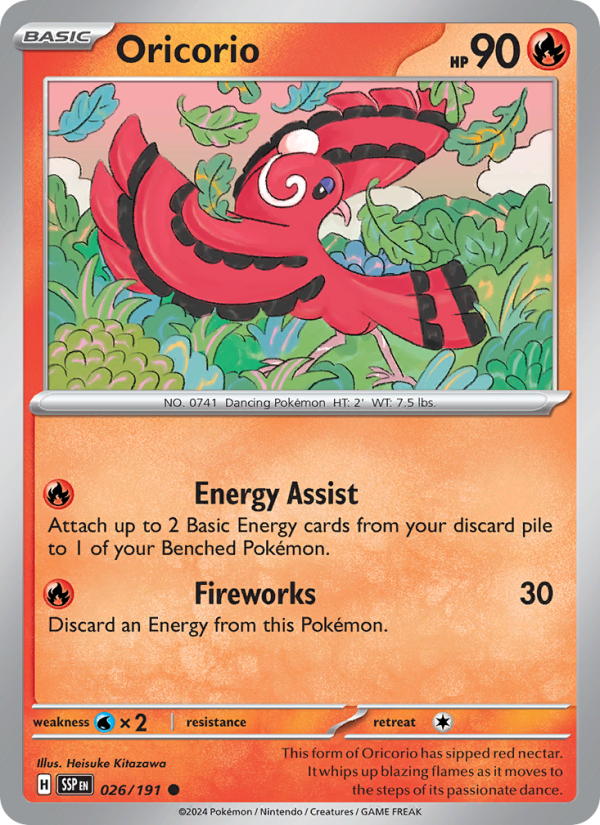 SSP Surging Sparks 026/252 Oricorio (Common - reverse)