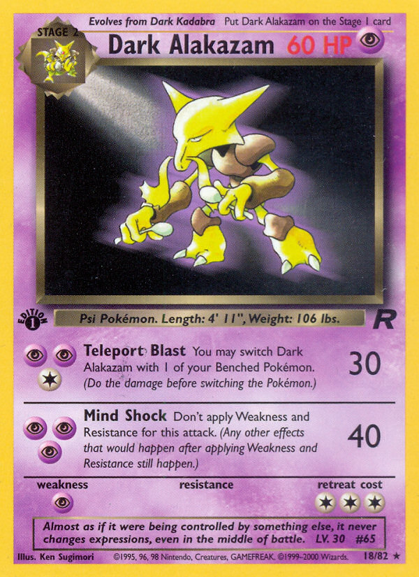 RO Team Rocket 18/83 Dark Alakazam (Rare - normal)