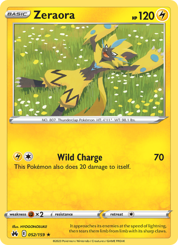CRZ Crown Zenith 052/230 Zeraora (Rare - reverse)
