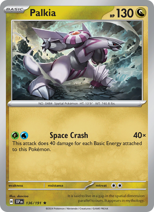 SSP Surging Sparks 136/252 Palkia (Rare - holo)
