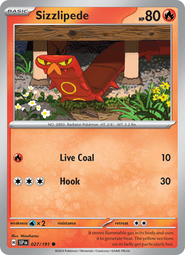SSP Surging Sparks 027/252 Sizzlipede (Common - normal)