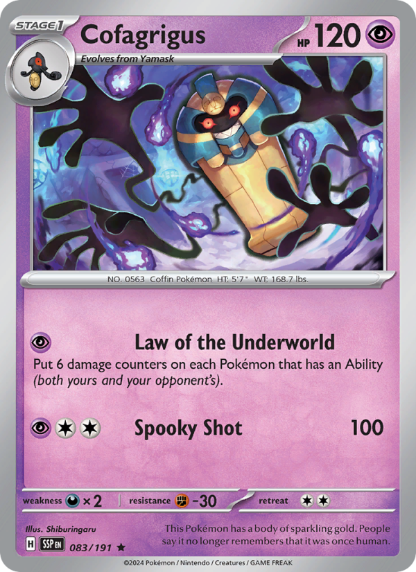 SSP Surging Sparks 083/252 Cofagrigus (Rare - reverse)