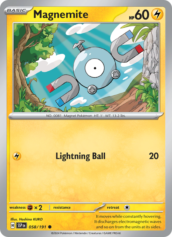SSP Surging Sparks 058/252 Magnemite (Common - normal)