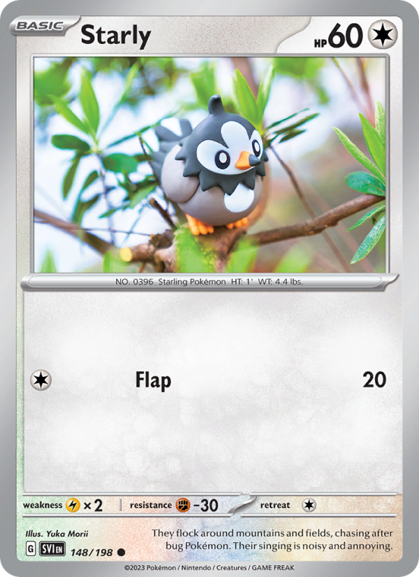 SV Scarlet & Violet 148/258 Starly (Common - reverse)