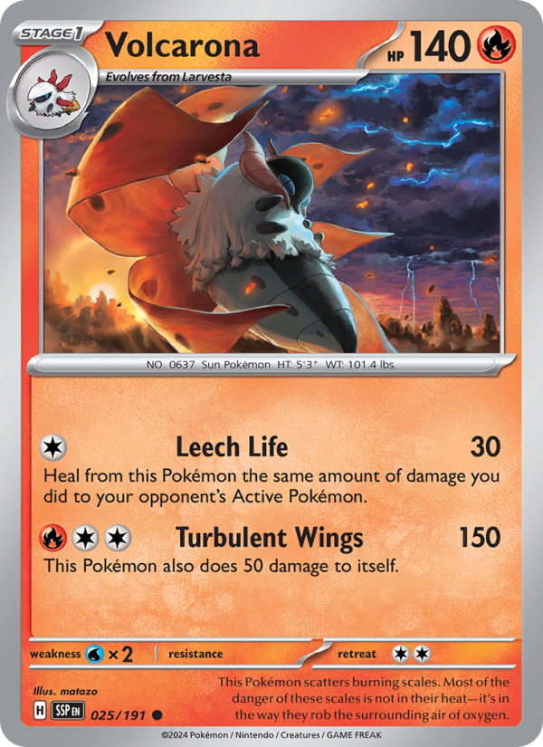 SSP Surging Sparks 025/252 Volcarona (Common - reverse)