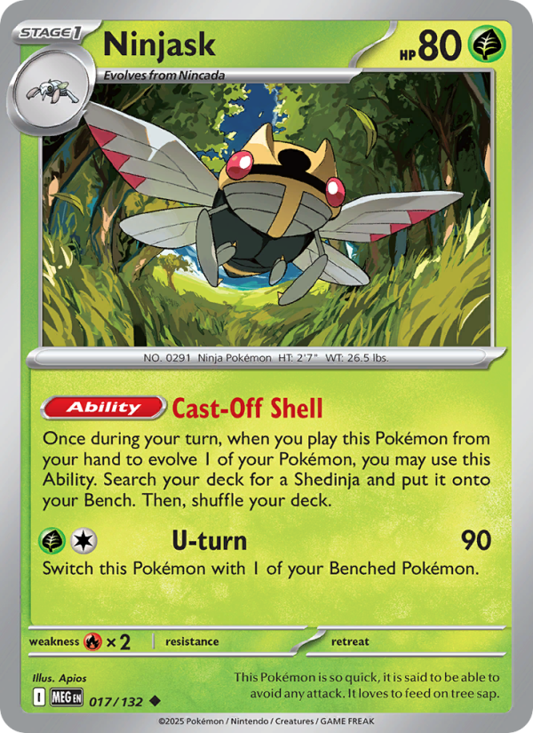 MEG Mega Evolution 017/188 Ninjask (Uncommon - holo)