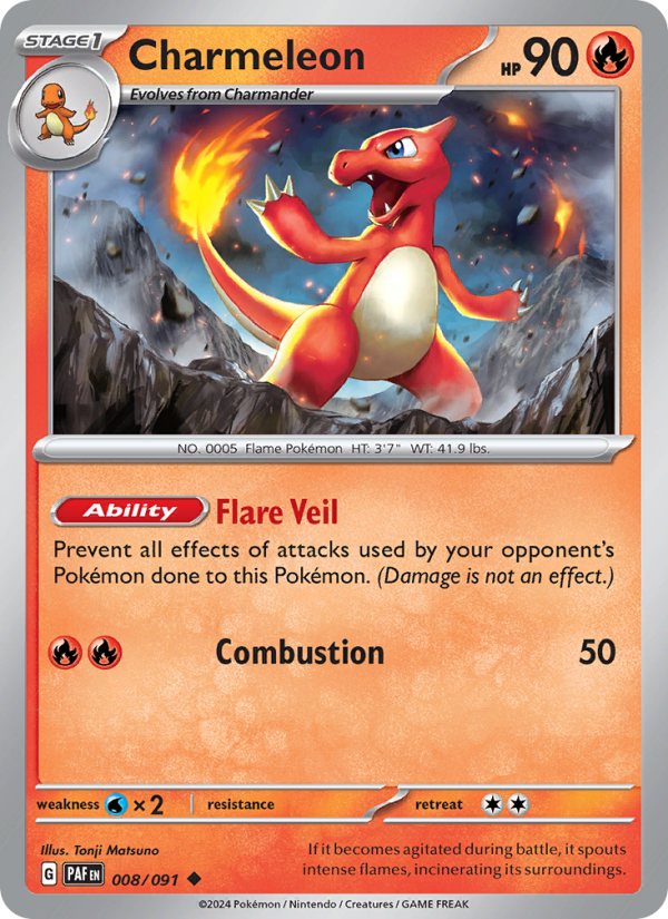 PAF Paldean Fates 008/245 Charmeleon (Uncommon - normal)