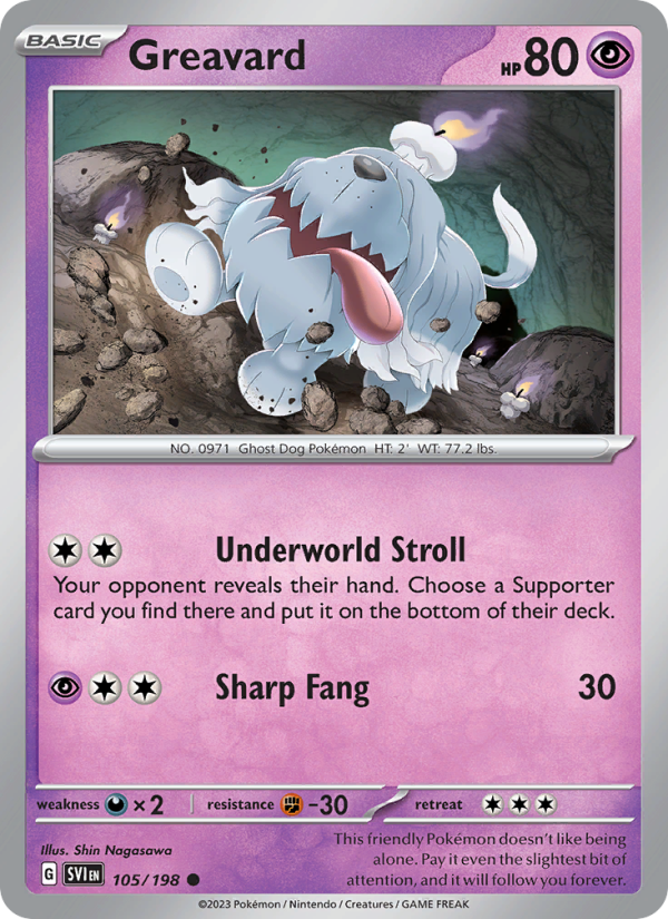 SV Scarlet & Violet 105/258 Greavard (Common - normal)