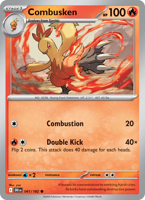 DRI Destined Rivals 041/244 Combusken (Common - normal)