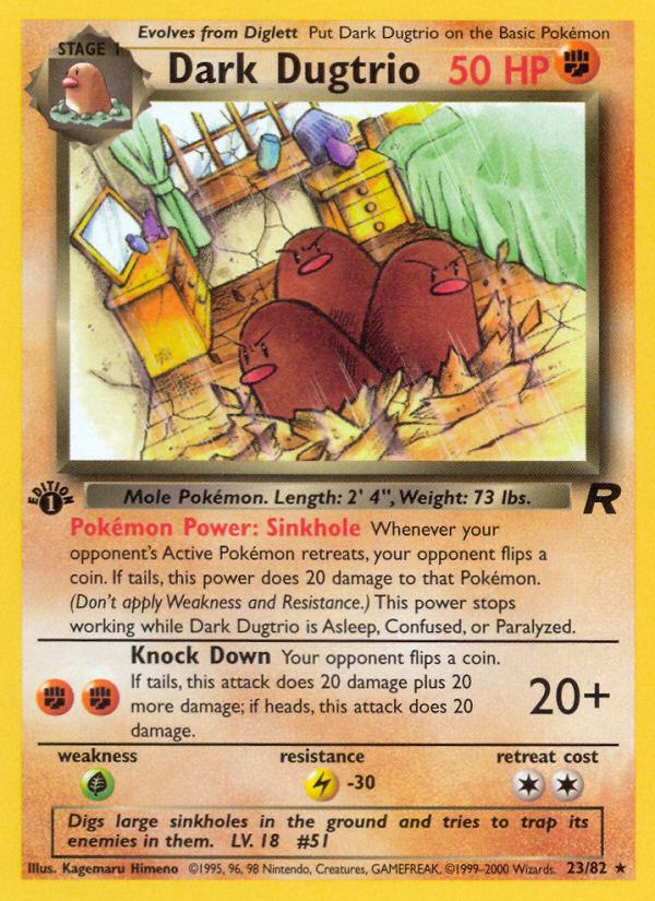 RO Team Rocket 23/83 Dark Dugtrio (Rare - normal-1st-edition)