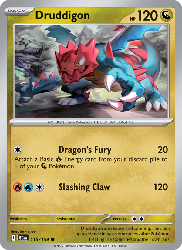 JTG Journey Together 115/190 Druddigon (Common - normal)