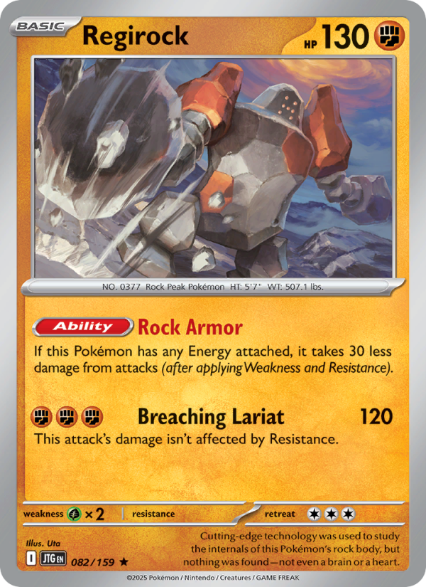 JTG Journey Together 082/190 Regirock (Rare - reverse)
