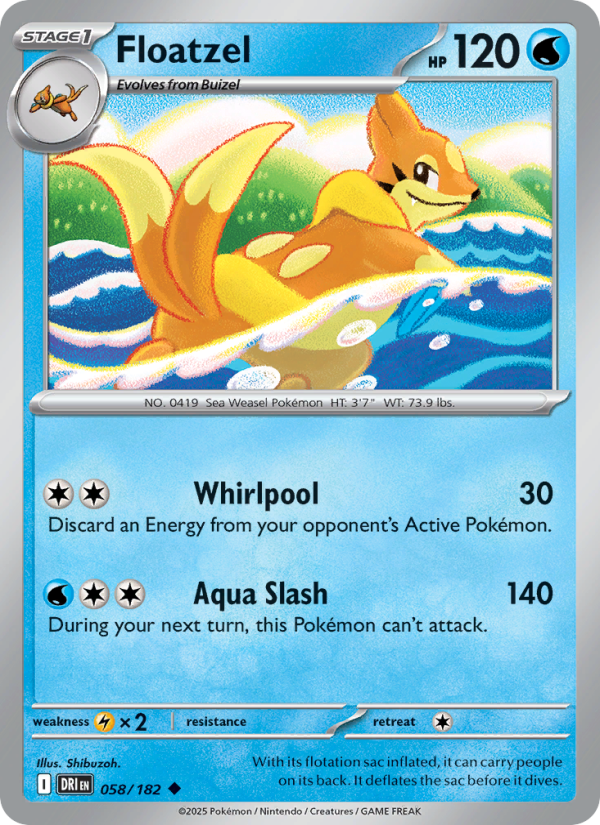 DRI Destined Rivals 058/244 Floatzel (Uncommon - reverse)