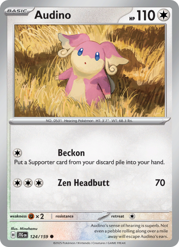 JTG Journey Together 124/190 Audino (Common - reverse)