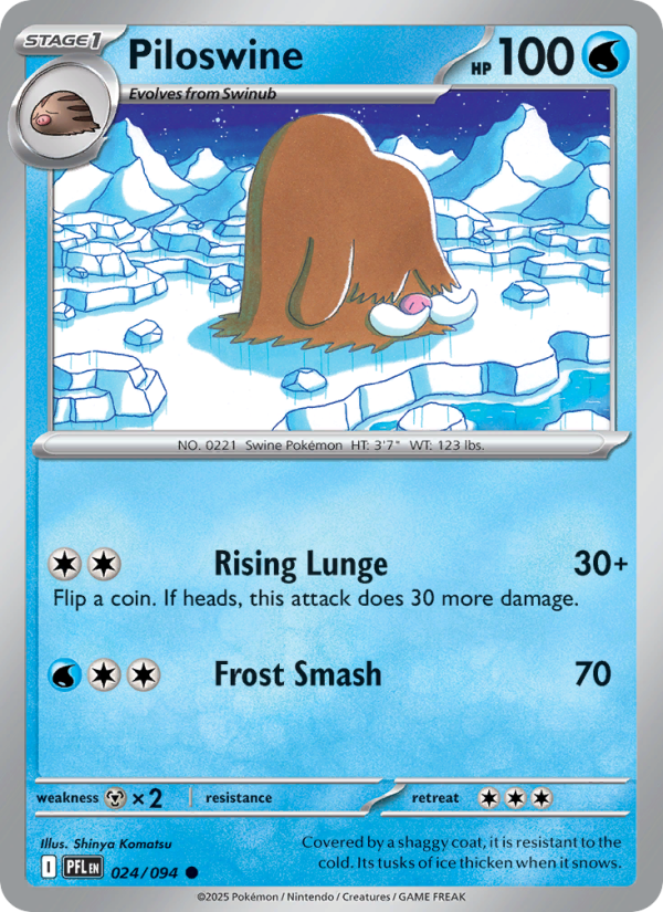PFL Phantasmal Flames 024/130 Piloswine (Common - normal)