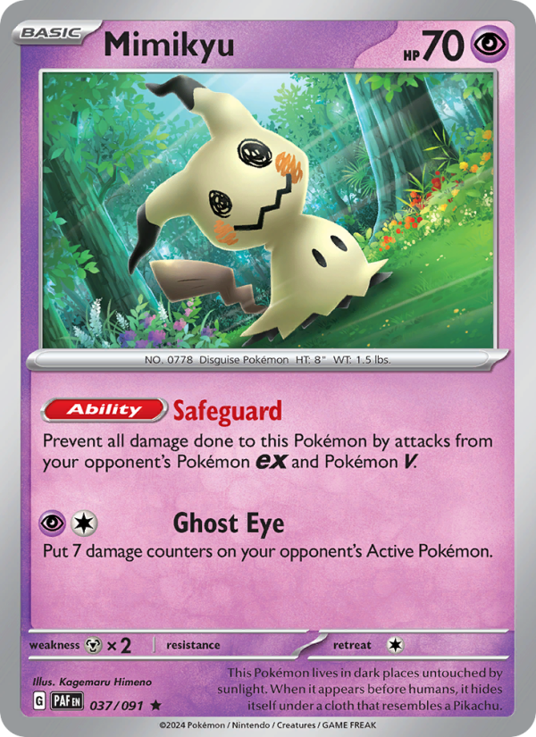 PAF Paldean Fates 037/245 Mimikyu (Rare - holo)