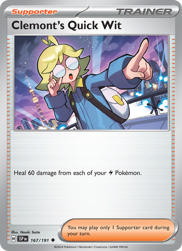 SSP Surging Sparks 167/252 Clemont's Quick Wit (Uncommon - normal)