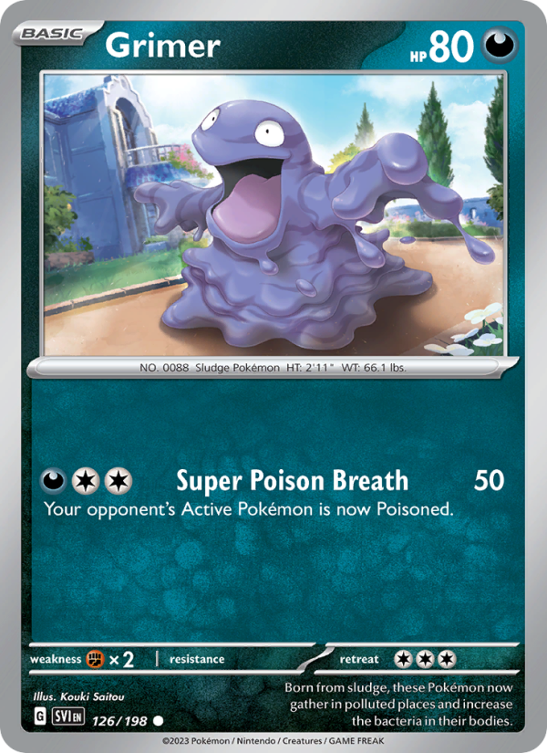 SV Scarlet & Violet 126/258 Grimer (Common - reverse)