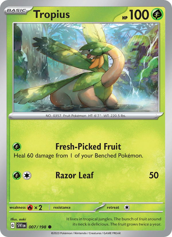 SV Scarlet & Violet 007/258 Tropius (Common - reverse)