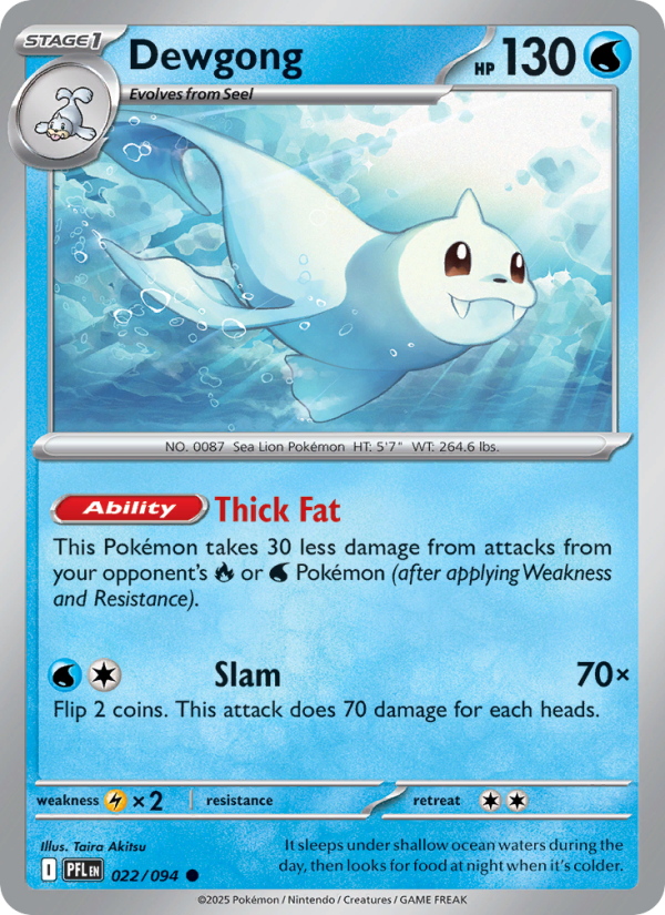 PFL Phantasmal Flames 022/130 Dewgong (Common - holo)