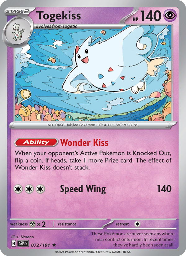 SSP Surging Sparks 072/252 Togekiss (Rare - holo)