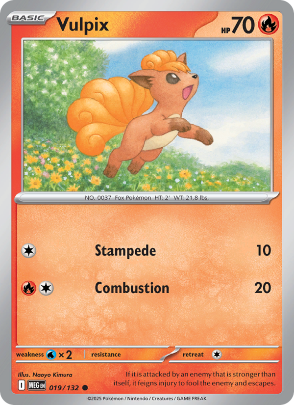 MEG Mega Evolution 019/188 Vulpix (Common - holo)