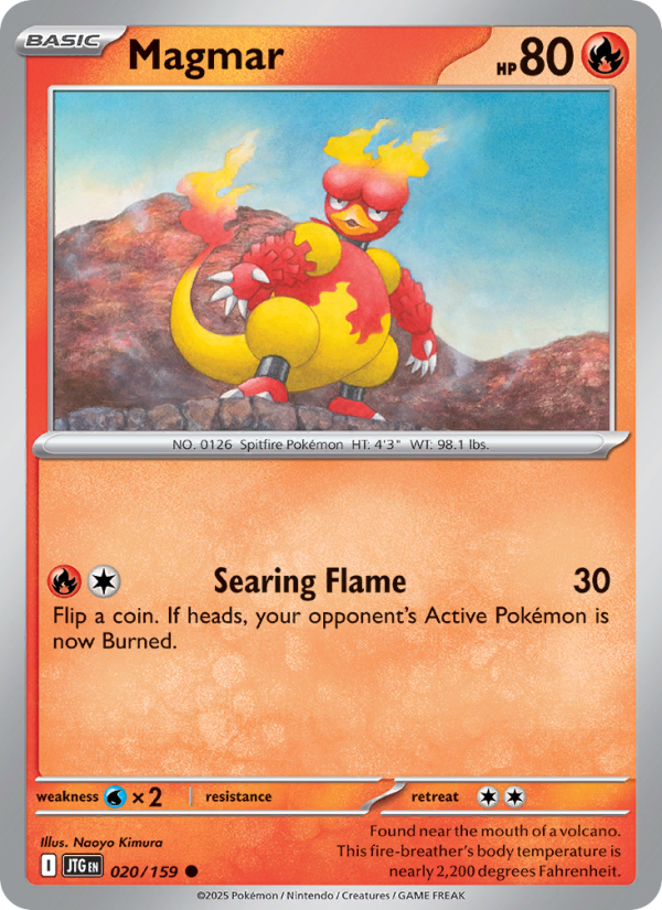 JTG Journey Together 020/190 Magmar (Common - reverse)