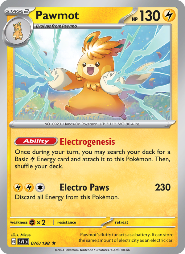 SV Scarlet & Violet 076/258 Pawmot (Rare - holo)