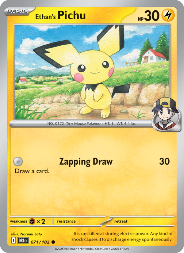 DRI Destined Rivals 071/244 Ethan's Pichu (Common - reverse)