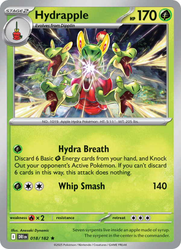 DRI Destined Rivals 018/244 Hydrapple (Rare - reverse)